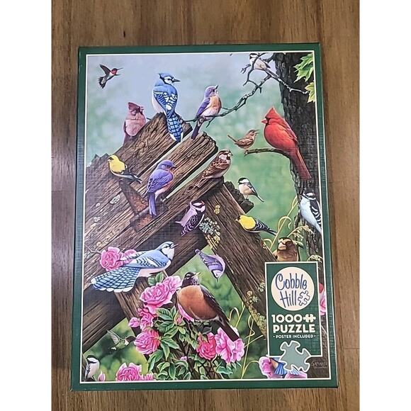 Cobble Hill Birds of the Forest 1000 Piece Jigsaw Puzzle By Jerry Gadamus - Picture 2 of 4